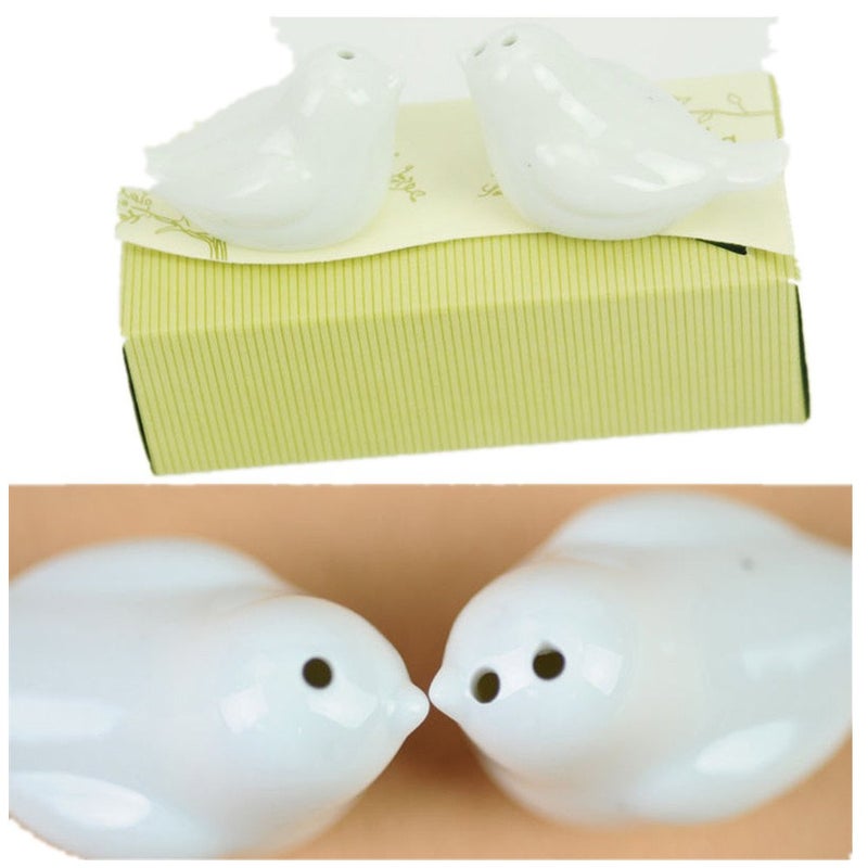 PDFans 1 Pair Love Bird Salt and Pepper Shakers Caster Gift box - Image 2